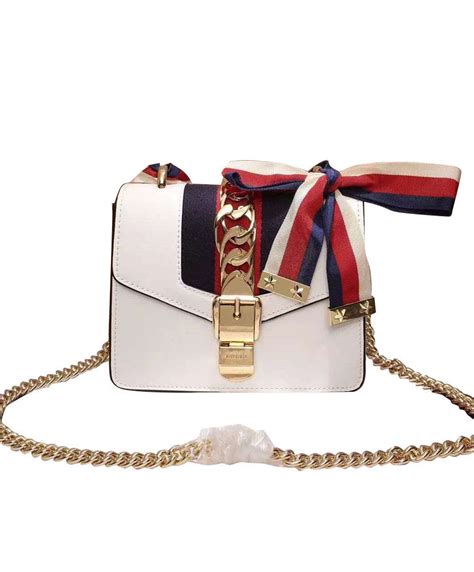 fake gucci bee handbag|gucci sylvie leather shoulder bag.